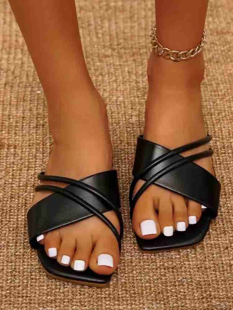 Black stylish 2025 sandals