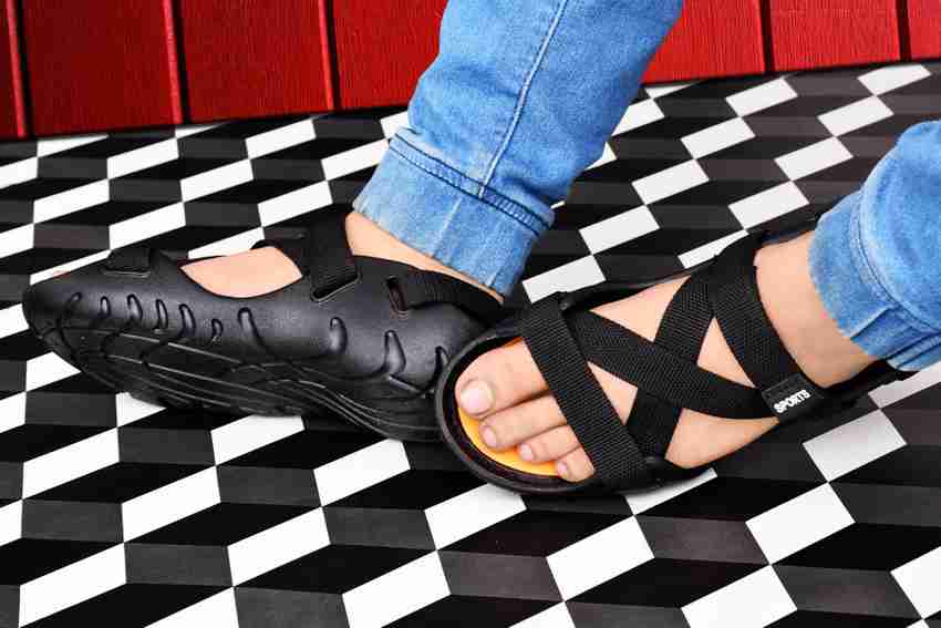 Style Tone Men Black Sandals Buy Style Tone Men Black Sandals