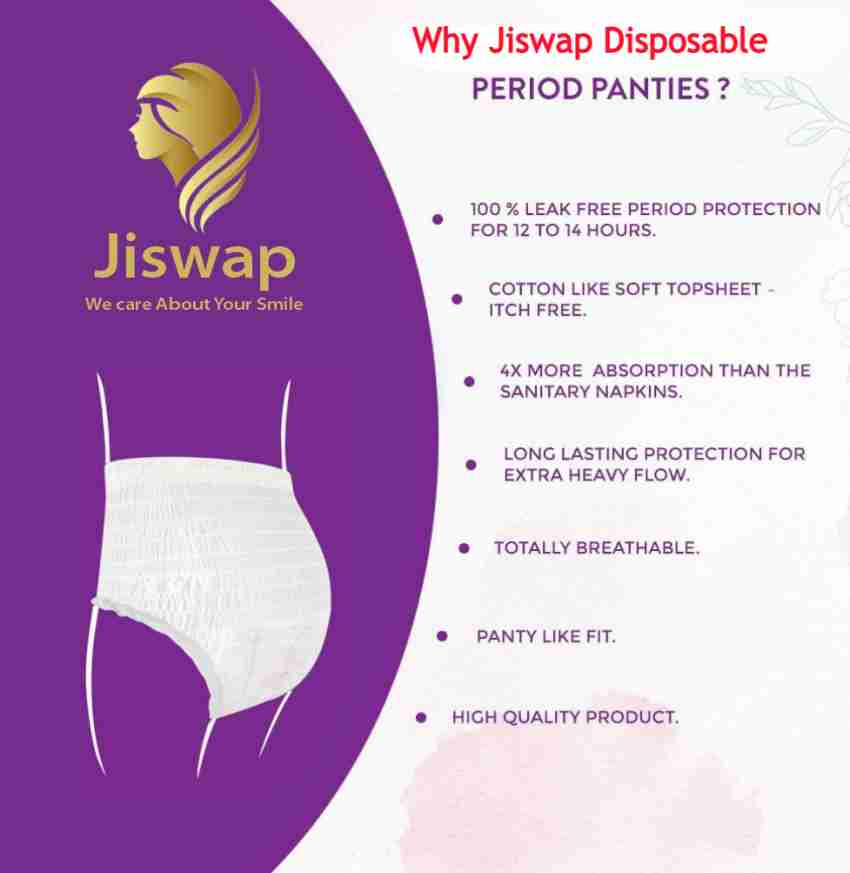 Jiswap Disposable Period Panties, Super Absorbent, Heavy Flow