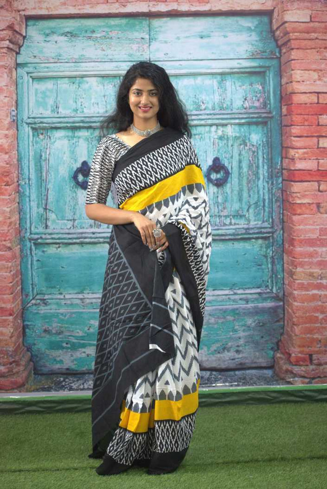 Buy Sanganeri Print Blocked Printed Color Block Dyed Floral