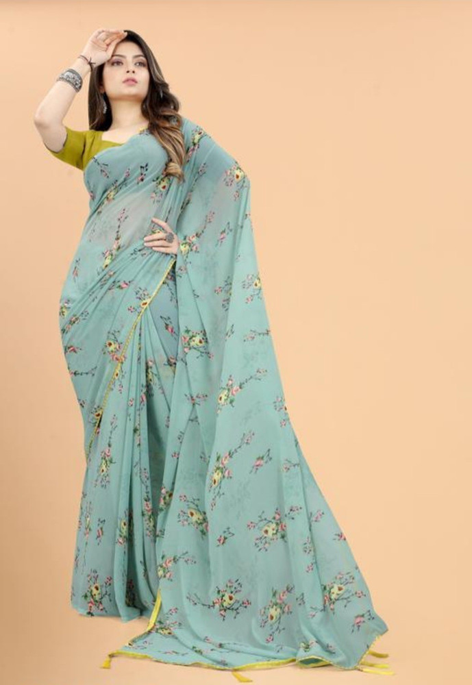 Pure chiffon on sale sarees flipkart