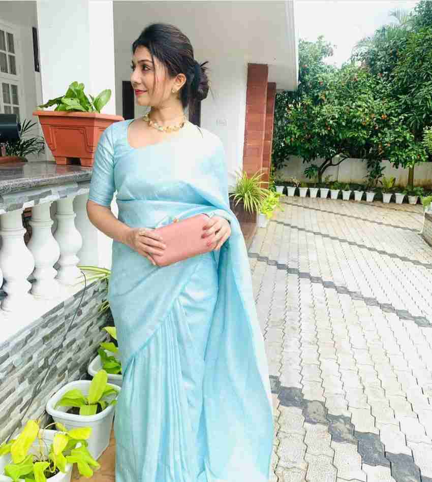 Light blue wedding sales saree