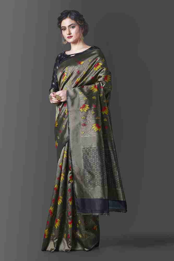 Buy Catwalk Studio Self Design Embroidered Woven Floral Print