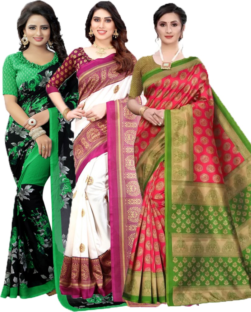 SLAGHA Women's Solid/Plain, Self Design, Color Block Handloom Pure Cotton  Saree, Green : : Fashion