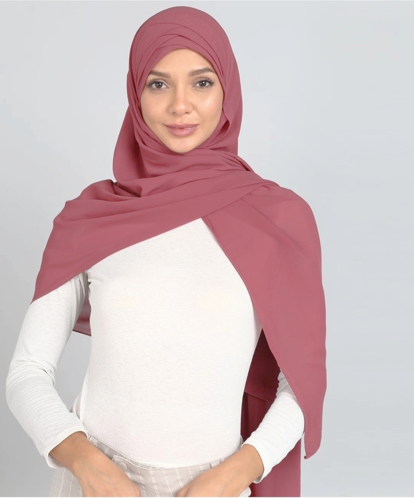 HMSA Solid Georgette Women Scarf Stole Fancy Scarf