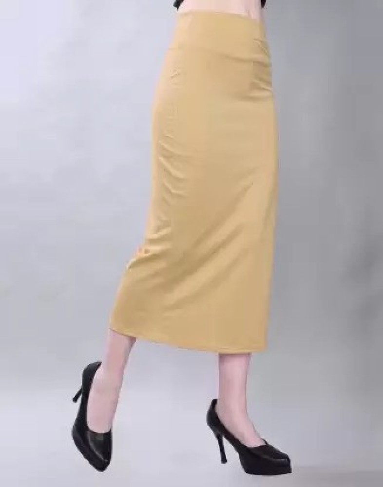 Symvi Cotton Blended Saree Shapewear for Woman (2XL, Peach),Size-2XL