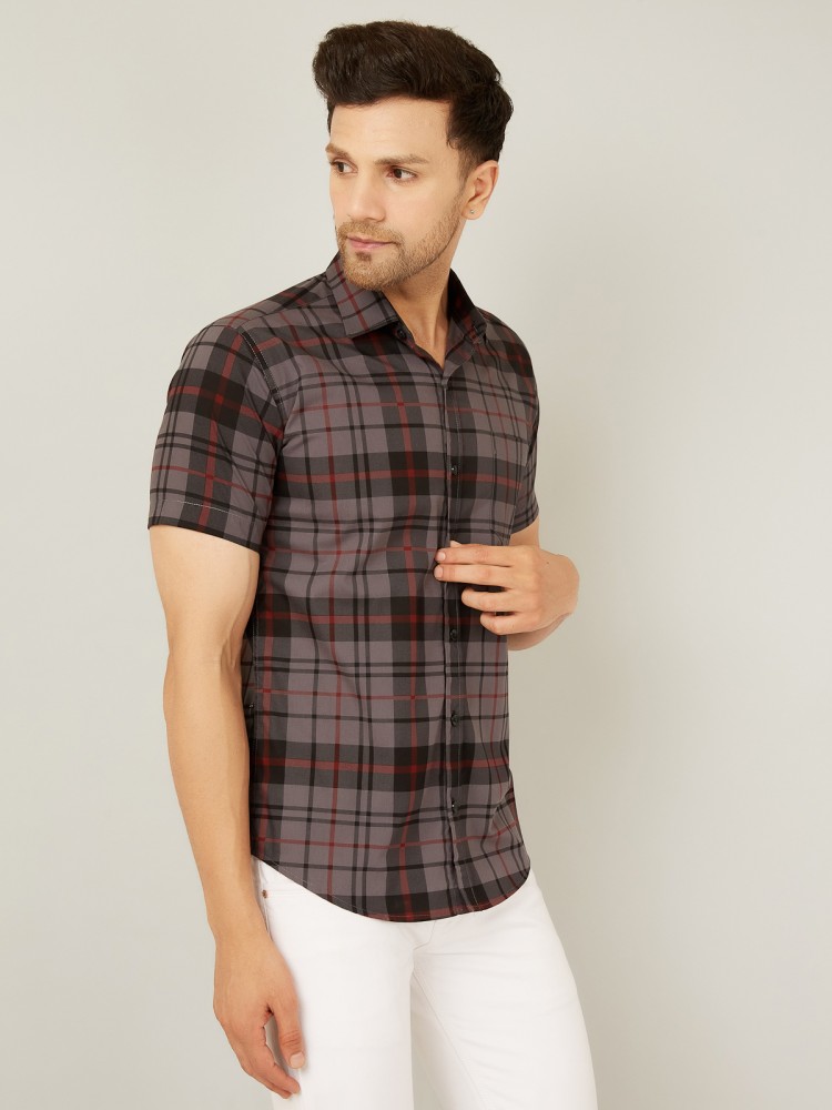 Le Mec Men's Casual Regular Fit Cotton Printed Half Shirt for Men, Men's  Casual Shirt