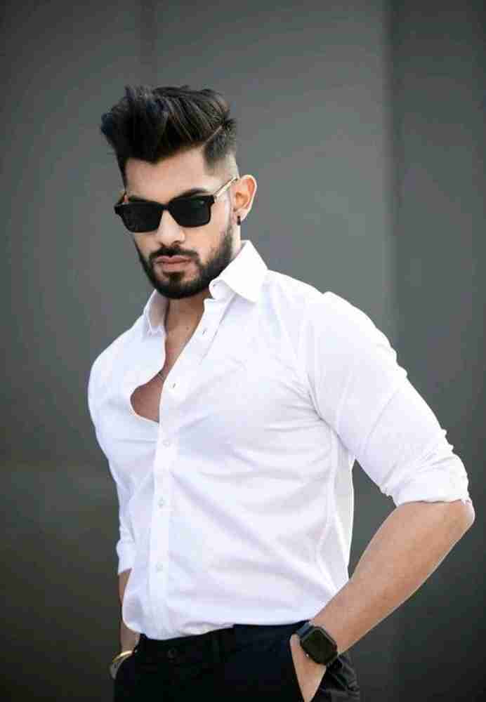 SOUNDRYAFABRIC Men Solid Formal White Shirt Buy SOUNDRYAFABRIC