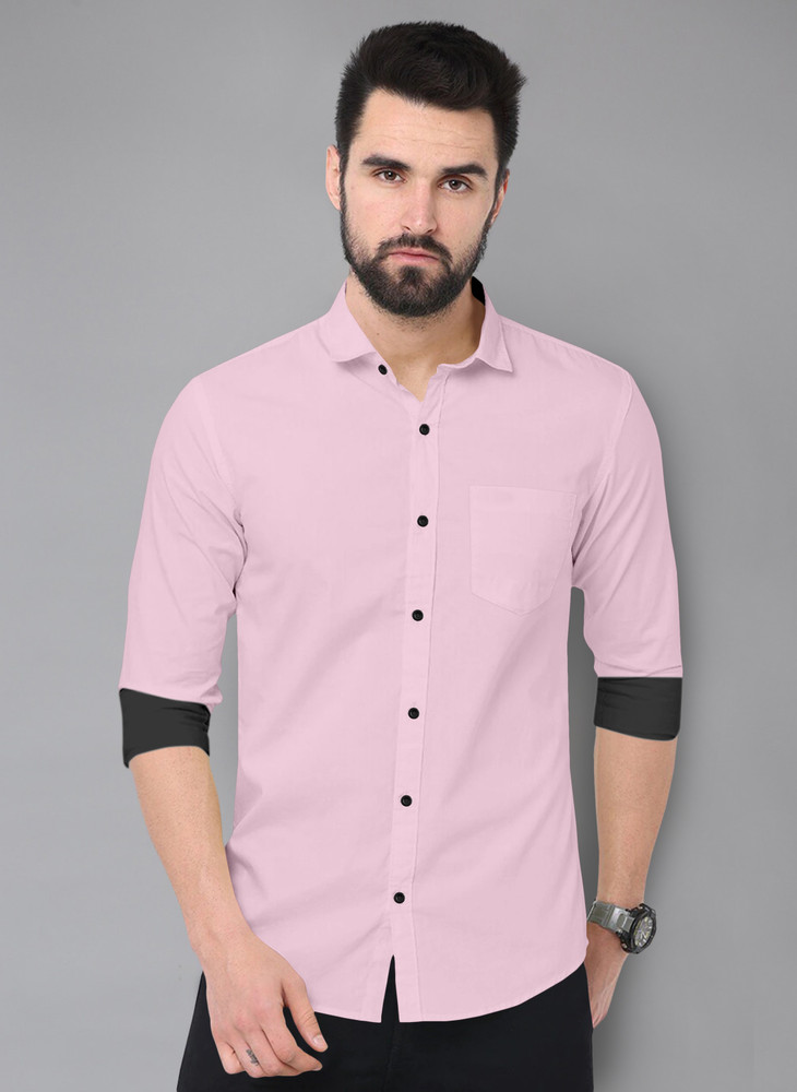 Pink colour mens shirt deals