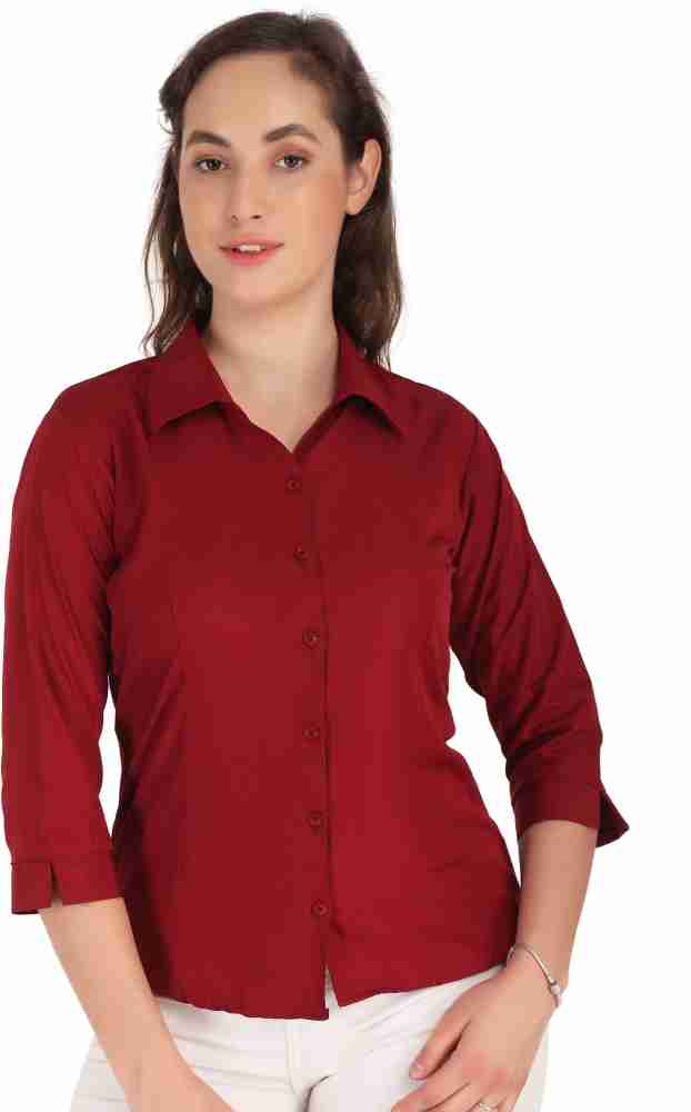 Buy FAIRIANO Women Solid Regular top - Green Online at Low Prices in India  