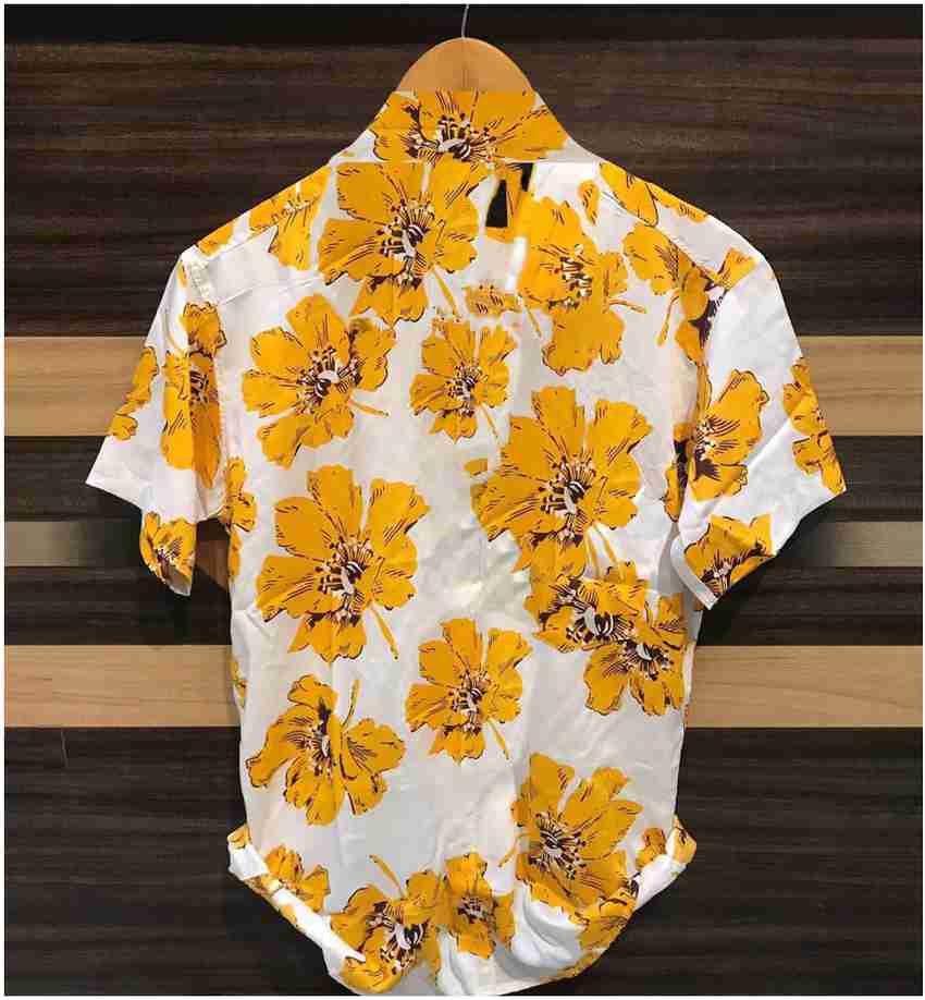 Yellow flower shirt outlet