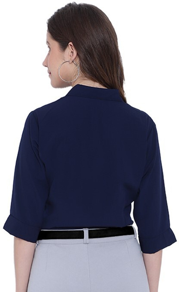 NIYO Women Solid Formal Dark Blue Shirt Buy NIYO Women Solid Formal Dark Blue Shirt Online at Best Prices in India Flipkart