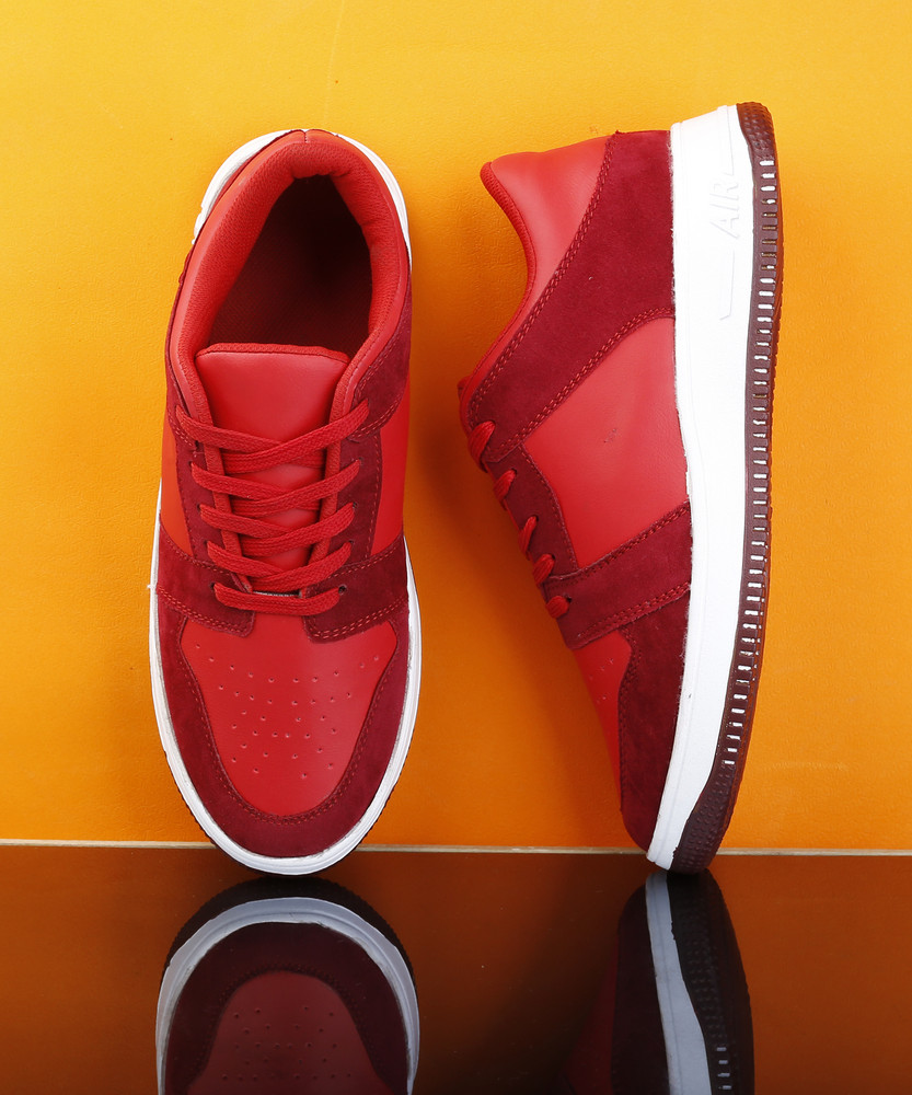 Red deals casual sneakers