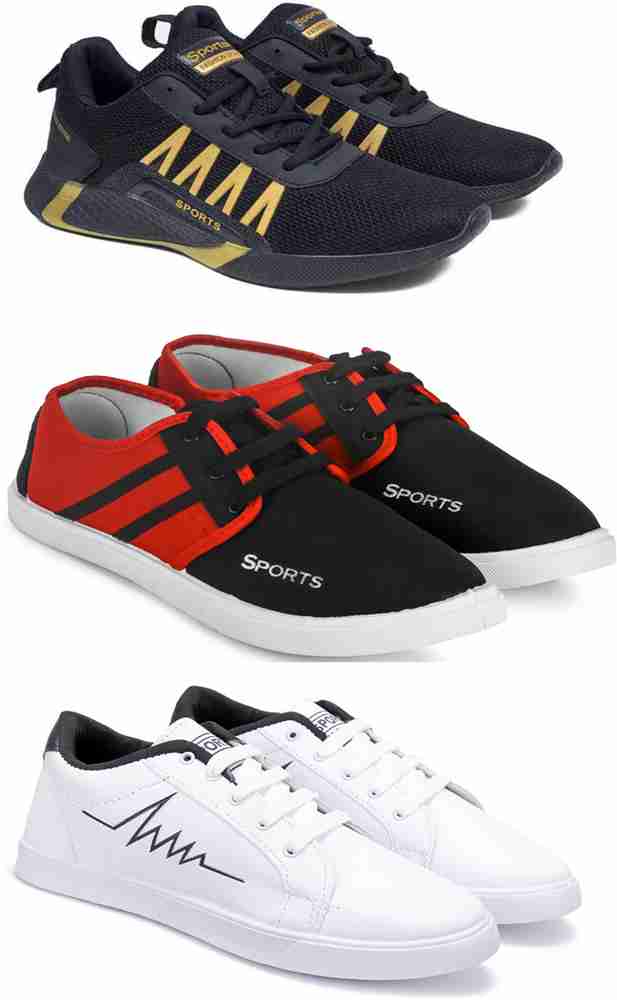 Pennon Pennon Sport Shoe LaceUp Lightweight Multicolour Running Shoes For Men Pack Of 3 Running Shoes For Men Buy Pennon Pennon Sport Shoe LaceUp Lightweight Multicolour Running Shoes For Men Pack
