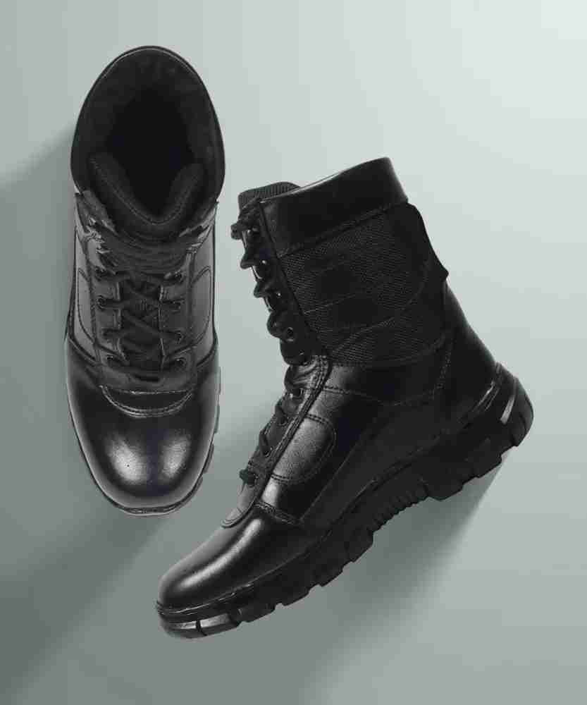 Black best sale commando boots