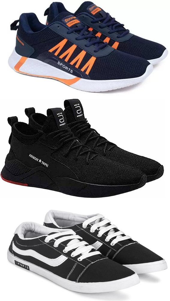 Gorofy Gorofy Sport Shoe LaceUp Lightweight Multicolour Running Shoes For Men Pack Of 3 Running Shoes For Men Buy Gorofy Gorofy Sport Shoe LaceUp Lightweight Multicolour Running Shoes For Men Pack