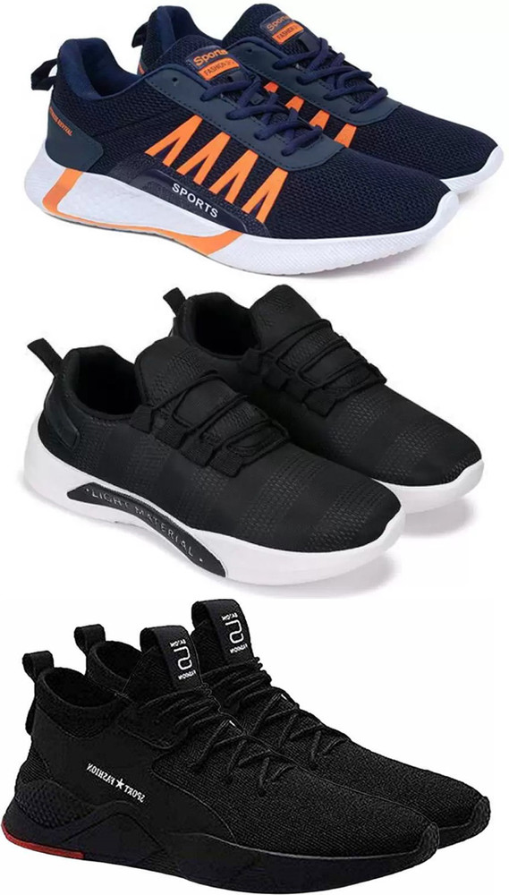 rkm rkm Sport Shoe LaceUp Lightweight Multicolour Running Shoes For Men Pack Of 3 Running Shoes For Men Buy rkm rkm Sport Shoe LaceUp Lightweight Multicolour Running Shoes For Men Pack