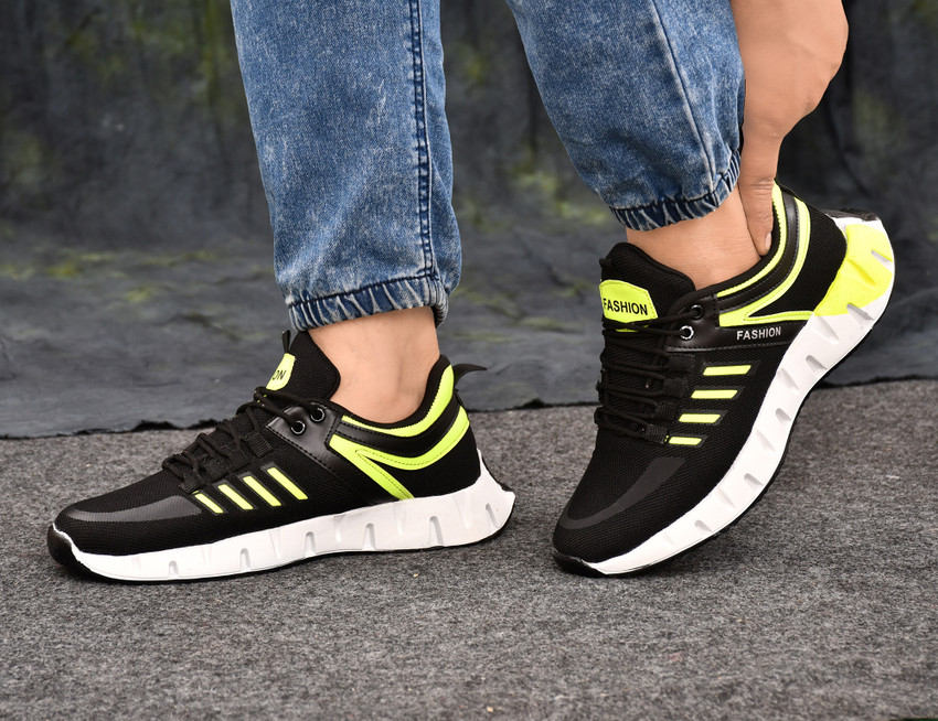 RODDICK Trending Fashionable Sport Training Gym Shoes For Men Black Yellow Sneakers For Men Buy RODDICK Trending Fashionable Sport Training Gym Shoes For Men Black Yellow Sneakers For Men Online at