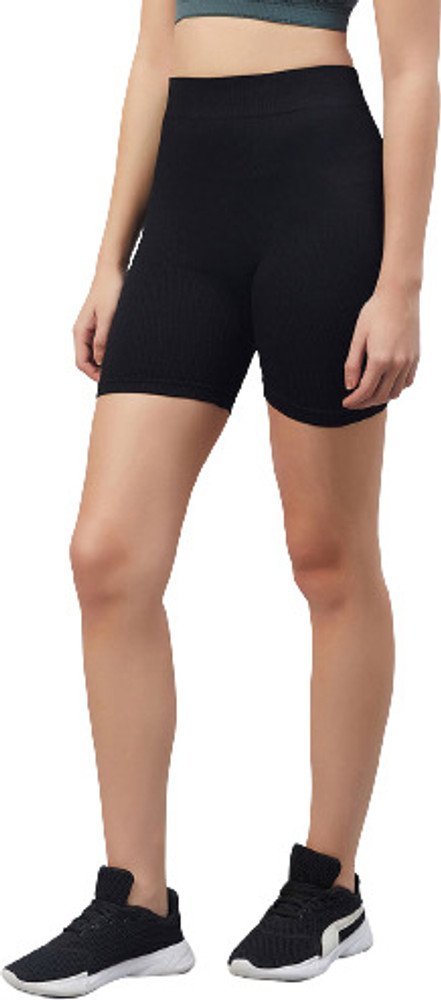 kHWAISHSTORE Solid Women Black Cycling Shorts Buy kHWAISHSTORE