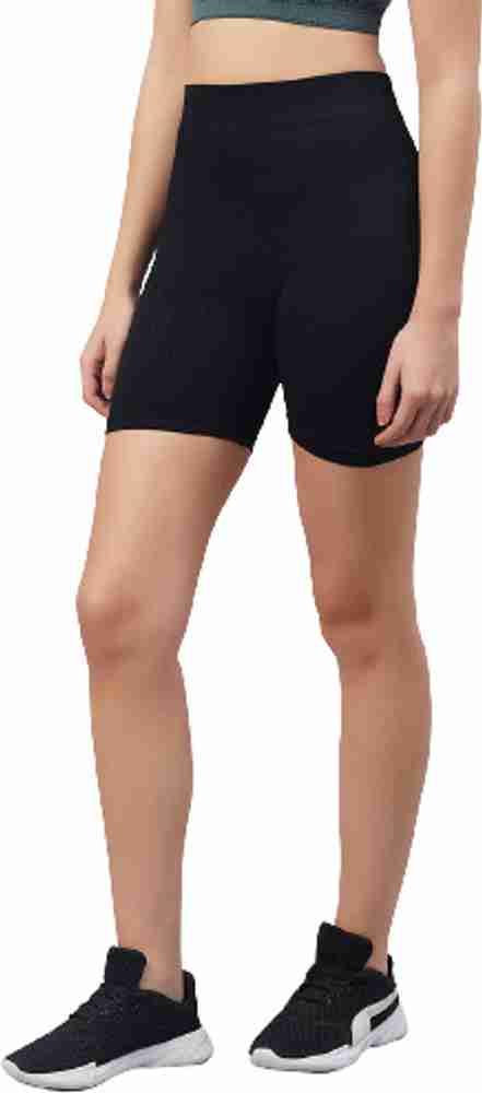 Black cotton bike shorts 2025