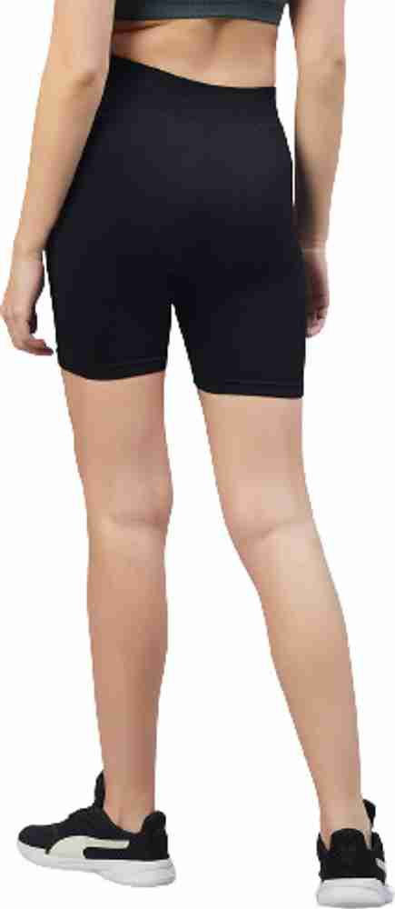 Black cotton biker shorts 2025