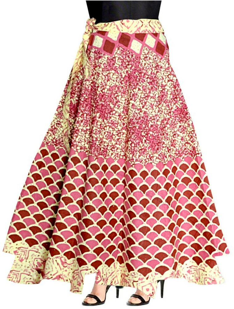 Trikuta Vaishno Printed Women Wrap Around Pink Skirt Buy Trikuta Vaishno Printed Women Wrap Around Pink Skirt Online at Best Prices in India Flipkart