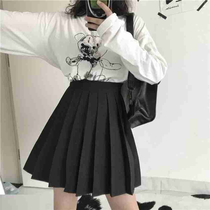 Black skirt korean 2025
