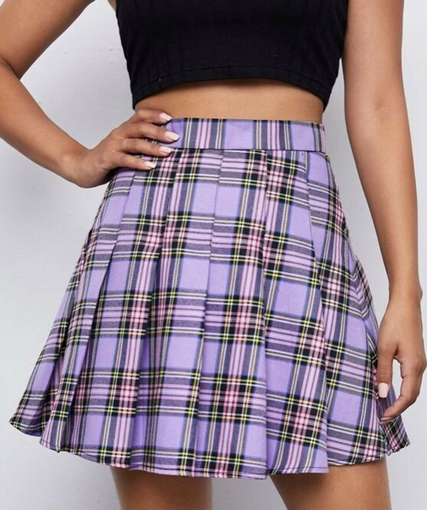 J K FASHION Checkered Women Pleated Purple Skirt Buy J K FASHION Checkered Women Pleated Purple Skirt Online at Best Prices in India Flipkart