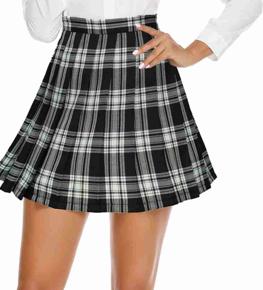 Black and white outlet checkered skirt easy