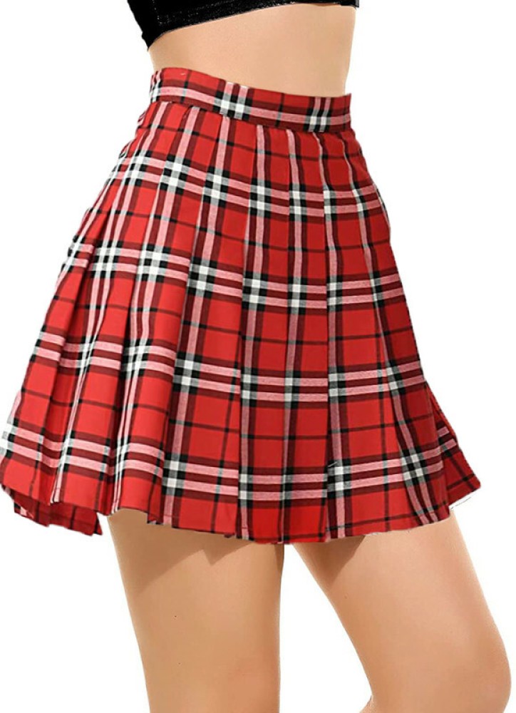 Vintage Plaid Pleated Red and Black Check Flannel School Girl Skirt  China Plaid  Skirt and Women Clothes price  MadeinChinacom