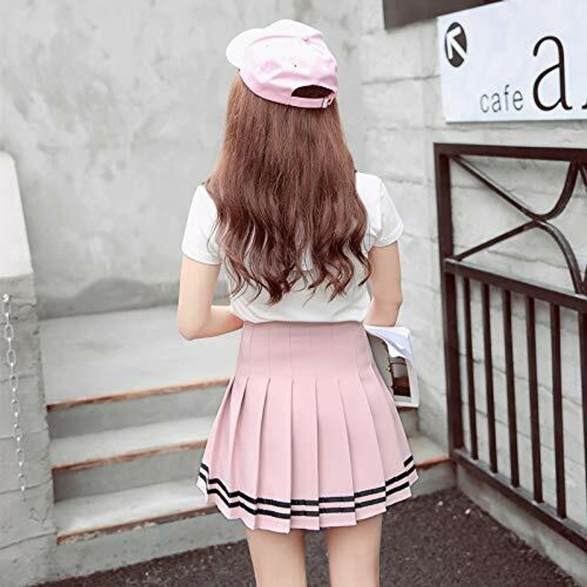 The Kd Solid Women Pleated Pink Skirt Buy The Kd Solid Women Pleated Pink Skirt Online at Best Prices in India Flipkart