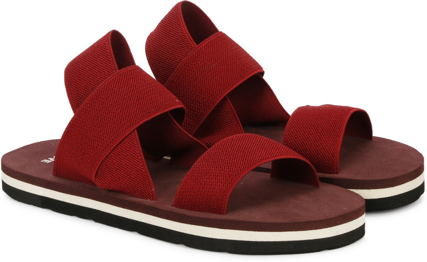 Burgundy sandals sales