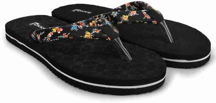 Fancy black shop flip flops