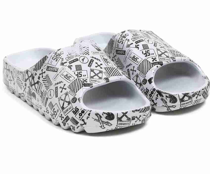 Gray off white hotsell slides