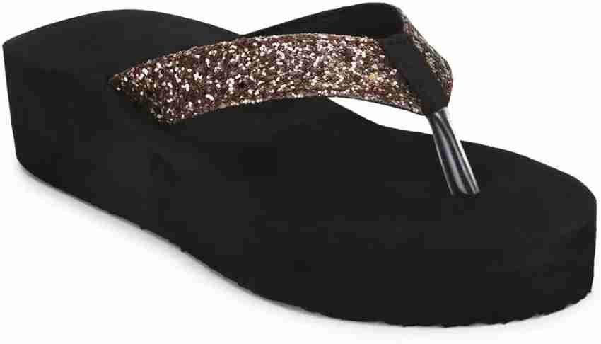Gold sparkle flip flops best sale