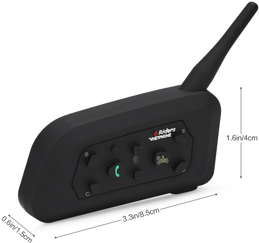 AIRSKY VNETPHONE V6 Bluetooth Helmet Intercom for 6 Riders 1 Unit