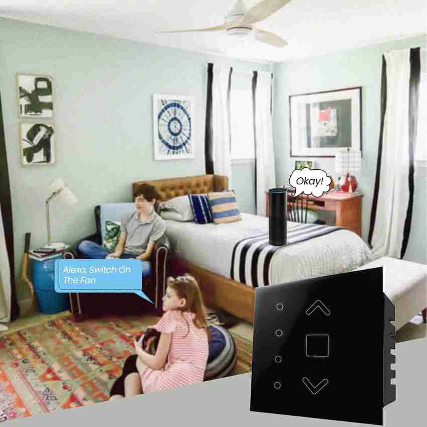 Howell Smart Touch Switch Fan Regulator Wi Fi Enabled Work With Alexa Google Siri Smart Switch Price in India Buy Howell Smart Touch Switch Fan Regulator Wi Fi Enabled Work With Alexa