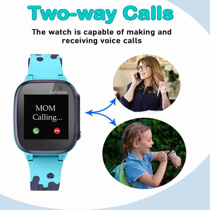 SeTracker SETLBS02 Touch Screen Kids Calling Watch Blue Two way call SOS Call Smartwatch Price in India Buy SeTracker SETLBS02 Touch Screen Kids Calling Watch Blue Two way