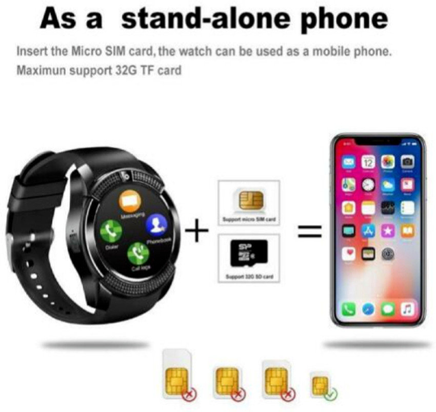 SYARA ASD 884A V8 BLUETOOTH SMART WATCH WATERPROOF SIM CAMERA