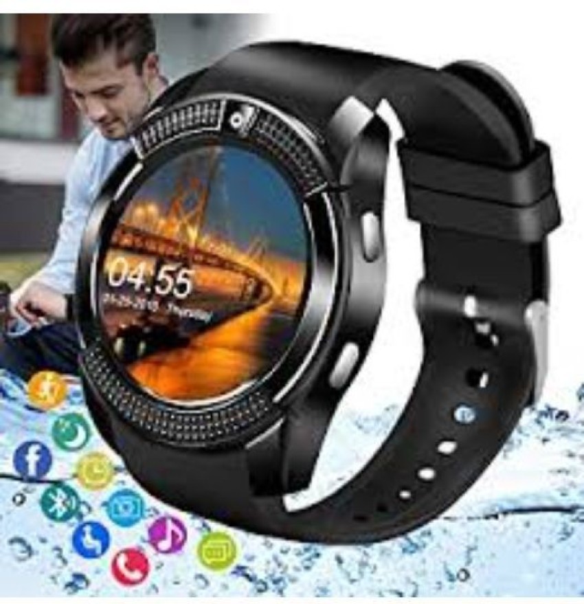 V8 smart best sale watch black