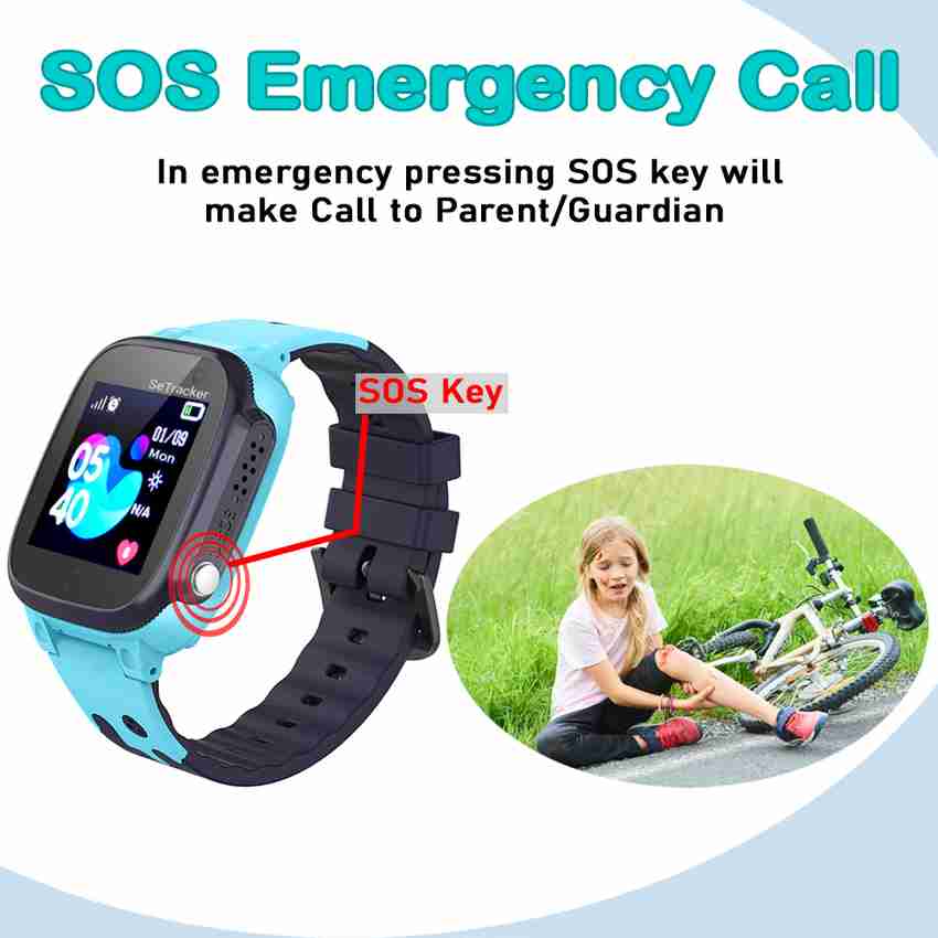 SeTracker SETLBS02 Touch Screen Kids Calling Watch Blue Two way call SOS Call Smartwatch Price in India Buy SeTracker SETLBS02 Touch Screen Kids Calling Watch Blue Two way