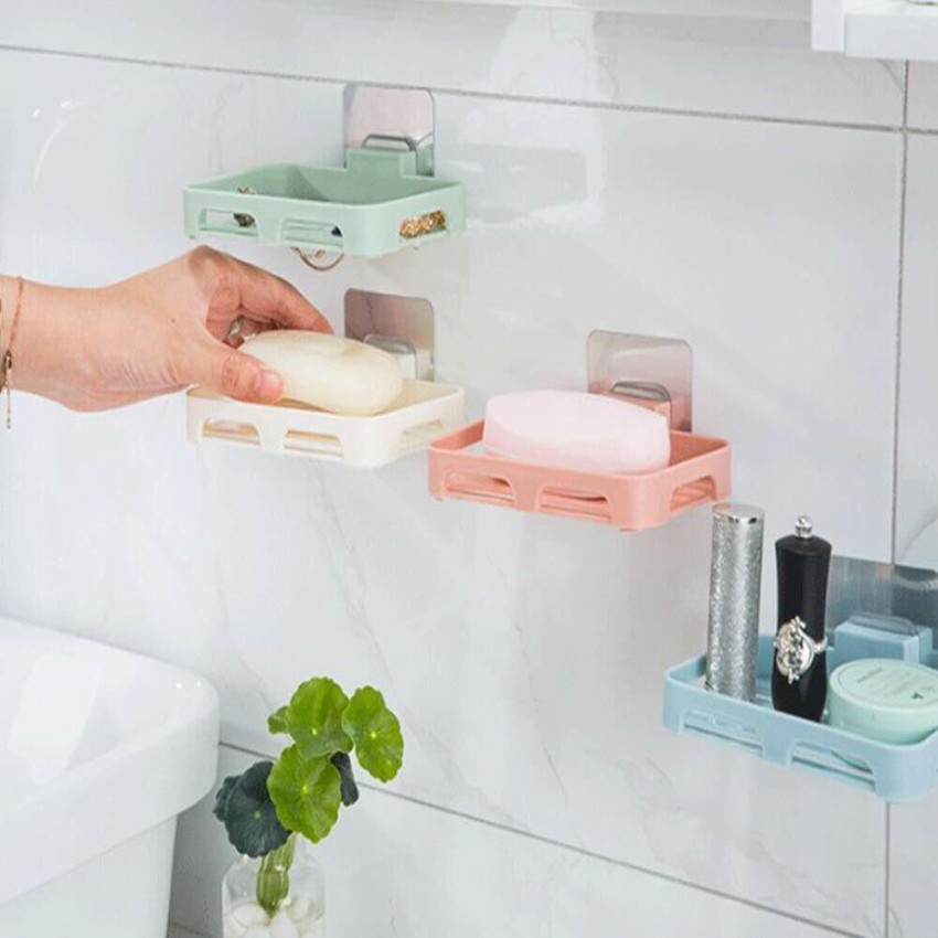 Vodzy 8 Bathroom Shelf and Soap Dish Combo (4 Bathroom Shelves+ 4 Soap Dish  Holder) Plastic Wall Shelf Price in India - Buy Vodzy 8 Bathroom Shelf and  Soap Dish Combo (4