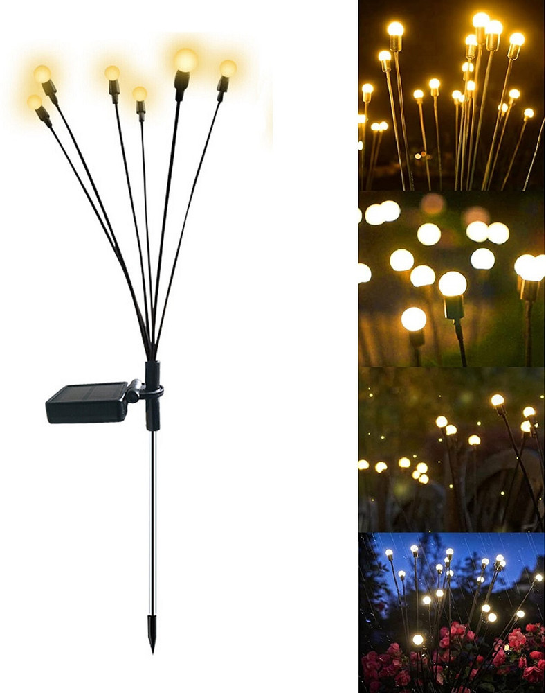 HVG TRADERS Solar Garden Lights Lawn Lamp 6 LED Lamp Beads RGB