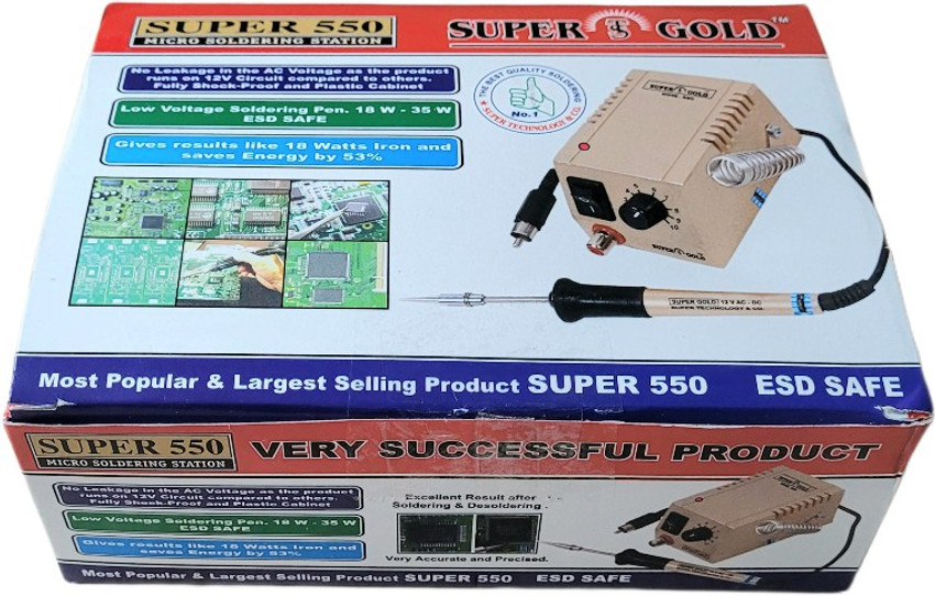 Luxuro Micro Soldering Station 550 Super Gold 15 W Temperature Controlled Price in India Buy Luxuro Micro Soldering Station 550 Super Gold 15 W Temperature Controlled online at Flipkart
