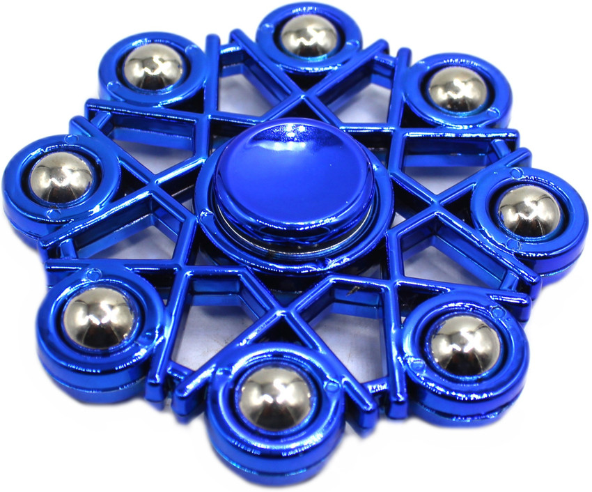 neoinsta shopping Medium size 8 sided metal spinner Blue colour