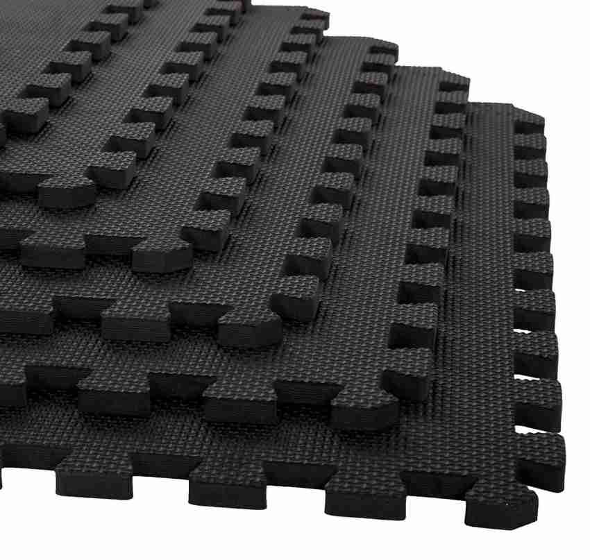 STRUCTURE FITNESS Gym Flooring Foam Mat - Interlocking Exercise Mats, EVA  Floor Tiles, Non-slip Rubber for Home Workout - Set of 4