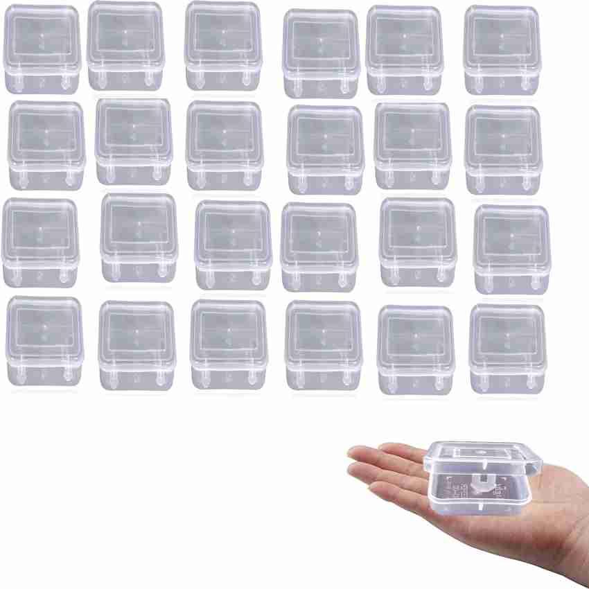 Honbon Small Plastic Clear Boxes with Lock lid for Beads,pills,Jewellery  24pcs Storage Box Price in India - Buy Honbon Small Plastic Clear Boxes  with Lock lid for Beads,pills,Jewellery 24pcs Storage Box online