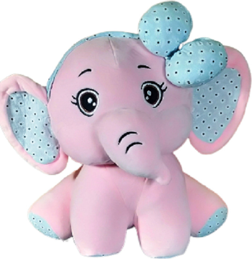 ANTEDDY FACTORY Super Soft Plush Elephant With Bow stuffed toy for