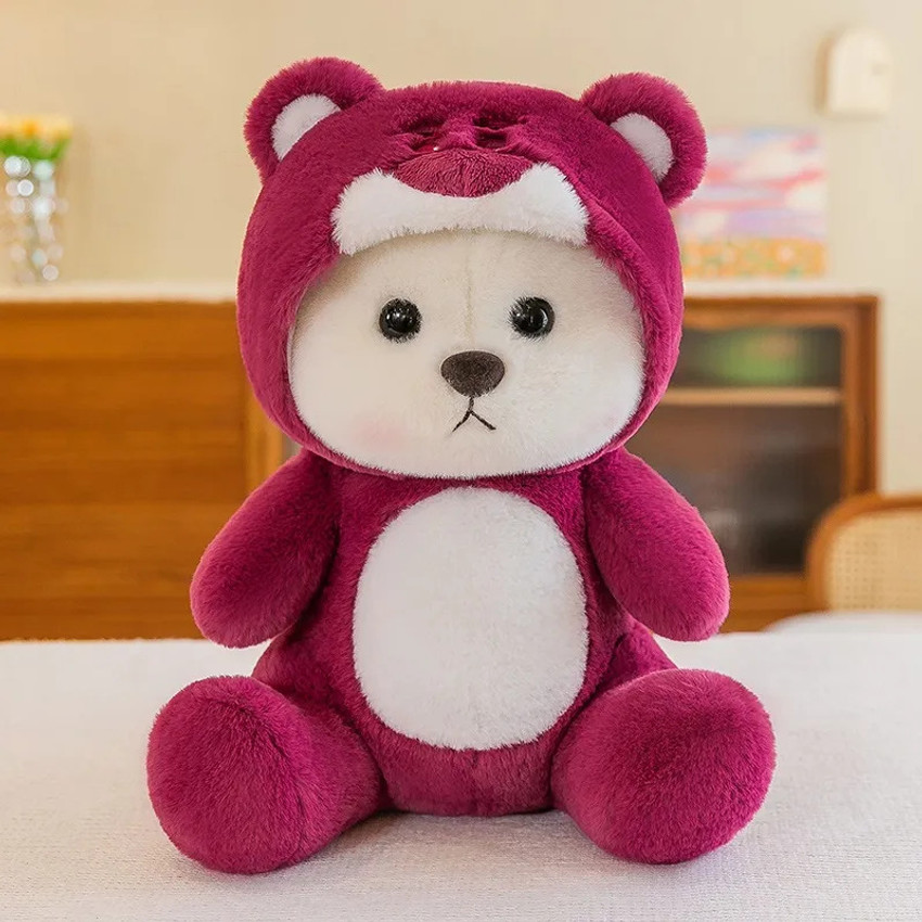 Biz Shopping Beautiful Pink Strawberry Teddy bear Plush Stuffed Animal soft toys for Kids 25 cm Beautiful Pink Strawberry Teddy bear Plush Stuffed Animal soft toys for Kids shop