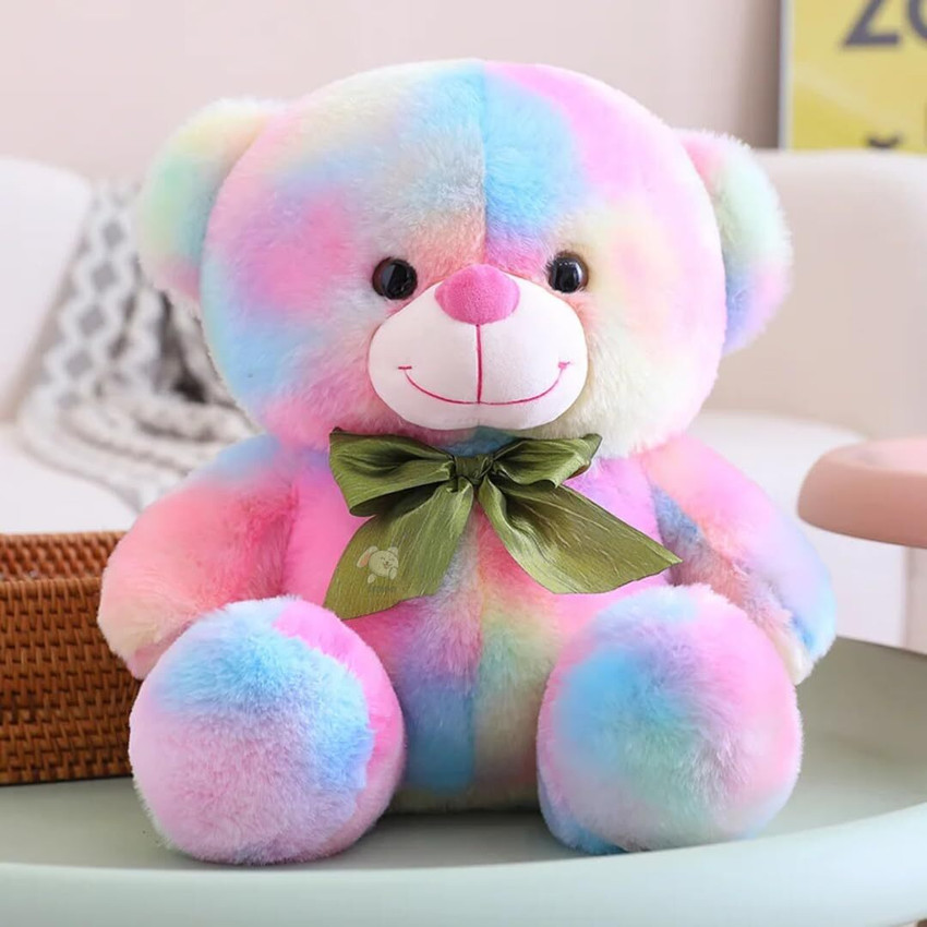 Teddy bear with rainbow best sale